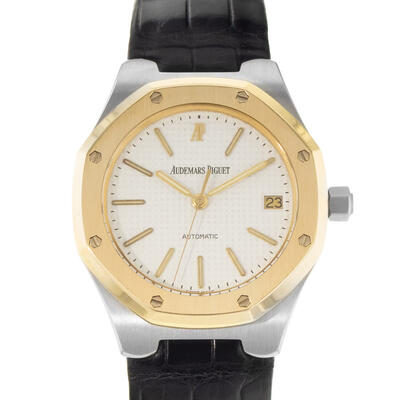Pre-Owned Audemars Piguet Royal Oak 14800SA Automatic Mens White Dial Watch (black, arb23716)