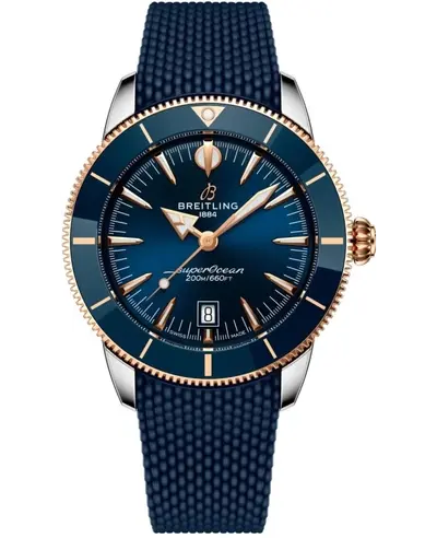 UB3112161C1S1 Breitling Superocean Heritage B31 Automatic Blue Dial Rubber Strap Men's Watch (blue, arb23719)