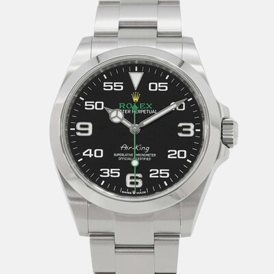 Rolex Air-King 126900 Men's Automatic Stainless Steel Black Dial Watch - Ref: 1190216 (black, arb23755)