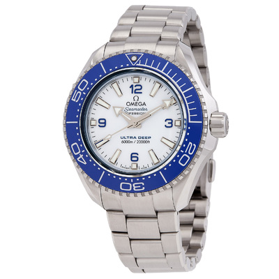 Pre-Owned Omega Seamaster Planet Ocean Automatic Chronometer White Dial Mens Watch 215.30.46.21.04.001 (blue, arb23757)