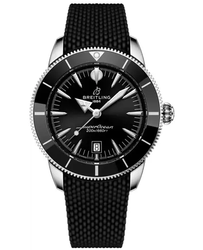 AB3112241B1S1 Breitling Superocean Heritage B31 Men's Watch, Black Dial Rubber Strap Automatic Movement (black, arb23843)