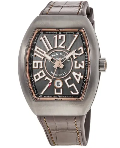 Franck Muller Vanguard Titanium & Rose Gold Grey Dial Men's Watch Model V 45 SC DT TT BR 5N (arb12832)