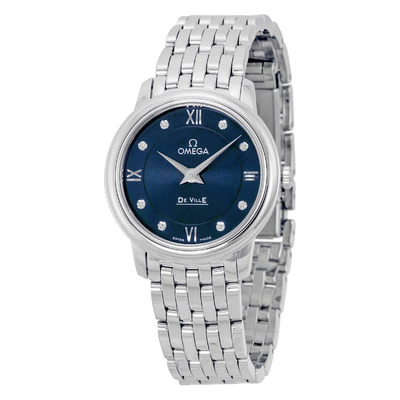 Omega DeVille Prestige Blue Diamond Dial Ladies Watch, Model No. 42410276053001 (blue, arb4839)