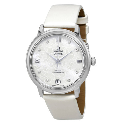 Omega DeVille Prestige Mother of Pearl Butterfly Dial Ladies Watch, Model 424.12.33.20.55.001 (arb5394)