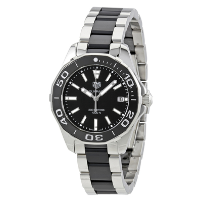 Pre-owned Tag Heuer Aquaracer Black Dial Ladies Watch WAY131A.BA0913 (black, arb23909)