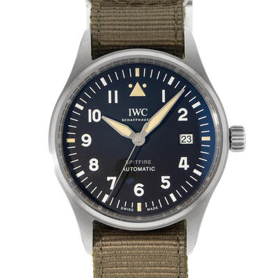 IWC Pilot Spitfire Mens Automatic Watch Black Dial IW326801 (black, arb23894)