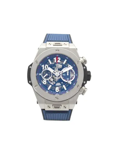 Hublot Big Bang Unico Chronograph, Blue Dial, Titanium Case - Ref. 31678670 (arb23861)