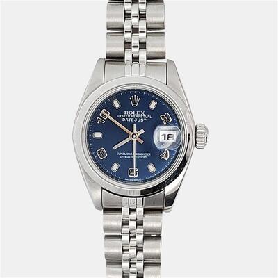 Rolex Datejust '79160' Women's Automatic Stainless Steel Watch Blue Dial 26mm 1198949 (blue, arb23984)