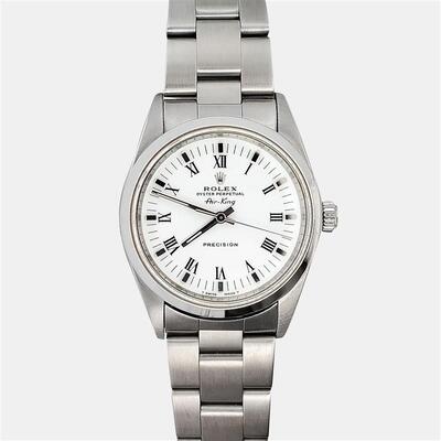 Rolex Air-King 14000 White Dial Stainless Steel Automatic Men's Watch, Reference 119894 1198948 (white, arb23994)