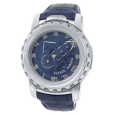 Pre-owned Ulysse Nardin Freak Blue Phantom Blue Dial Mens Watch - Item Code: 020-81 (black, arb24009)
