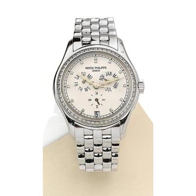 Patek Philippe Annual Calendar Hand Wind Diamond White Dial Unisex Watch 5037-1G-001 (arb24033)