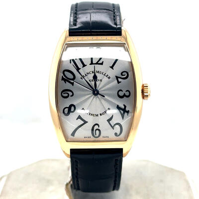 Pre-owned Franck Muller Cintree Curvex Yellow Dial Mens Watch 2852 SC (black, arb24038)