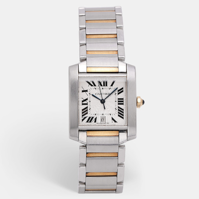 Cartier Tank Francaise Watch in Yellow Gold, Silver Dial - Article No. 1200022 (arb24061)