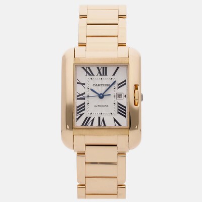 Pre-Owned Cartier Tank W5310015 Automatic Silver Dial Watch 1199747 (arb24063)