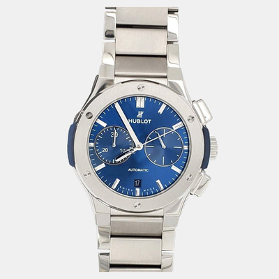 Hublot Classic Fusion 520.NX.7170.NX Automatic Men's Watch in Blue Titanium 1199033 (blue, arb24068)