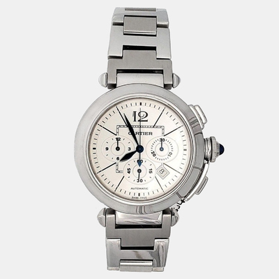Cartier Pasha W31085M7 Automatic Silver Stainless Steel Men's Watch 42mm 1198958 (arb24070)
