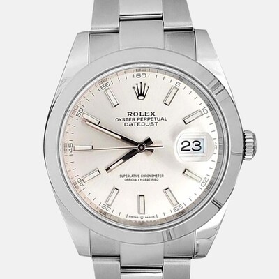 Rolex Datejust 126300: Stainless Steel Automatic Silver Men's Watch 1199134 (arb24073)