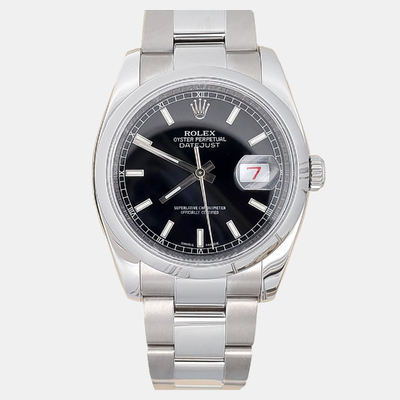 Rolex Datejust 116200 - Black Dial Stainless Steel Men's Watch 1199022 (black, arb24087)
