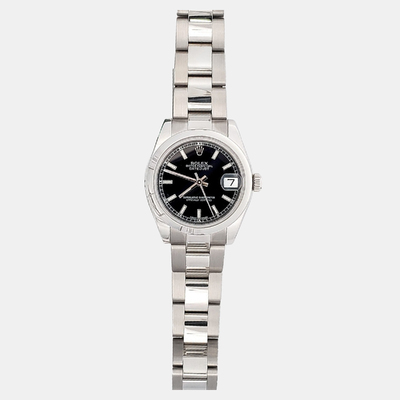Rolex Datejust 178240: Women's Automatic Stainless Steel Black Dial Watch 1199000 (black, arb24090)
