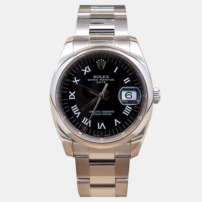 Rolex Oyster Perpetual Date Ref 115200/Ref 1198987 Men's Stainless Steel Watch (black, arb24091)