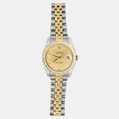 Rolex Datejust 116233 Automatic Men's Watch with Champagne Dial and Diamonds 1199135 (arb24094)