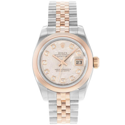 Pre-owned Rolex Datejust 26 Automatic Chronometer Diamond Dial Stainless Steel & Rose Gold Mtdj 179161 MTDJ (arb24109)
