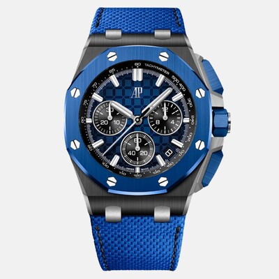 Royal Oak Offshore Automatic Chronograph Blue Ceramic Men's Watch Audemars Piguet 1200381 (black, arb24126)