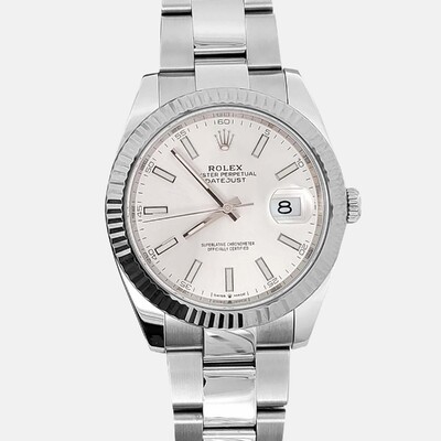 Rolex Datejust 126334 Automatic Silver - Men's Stainless Steel and White Gold Watch 1200517 (arb24130)