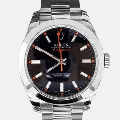 Rolex Milgauss Stainless Steel Automatic Chronometer Mens Watch, Ref 1200449 (black, arb24131)