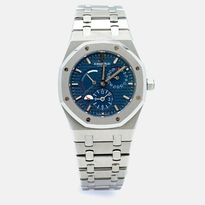 Audemars Piguet Royal Oak Dual Time Automatic Stainless Steel Watch Ref. 1200380 (blue, arb24132)