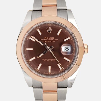 Rolex Datejust 126301 Automatic Movement Stainless Steel and Everose Gold Watch 1200626 (brown, arb24133)