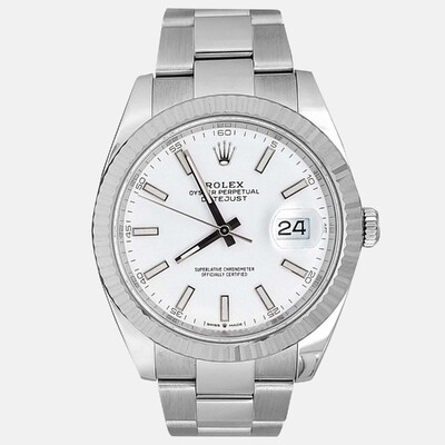 Luxury Men's Rolex Datejust Automatic Watch with White Dial and Gold Accents 1200516 (white, arb24138)