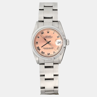 Rolex Datejust Ref.78240 - Автоматические Женские Часы из Нержавеющей Стали с Бежевым Дисплеем 1198963 (pink, arb24153)