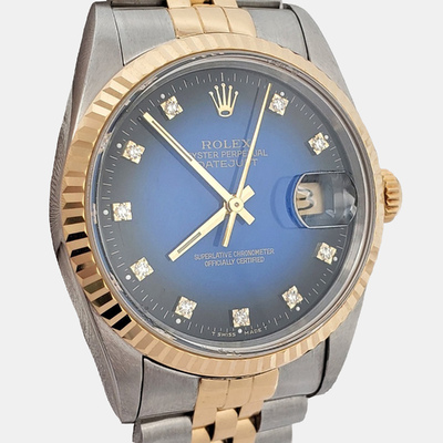 Rolex Datejust 16233 REFERENCE 1199082 Automatic Mens Wristwatch (blue, arb24156)