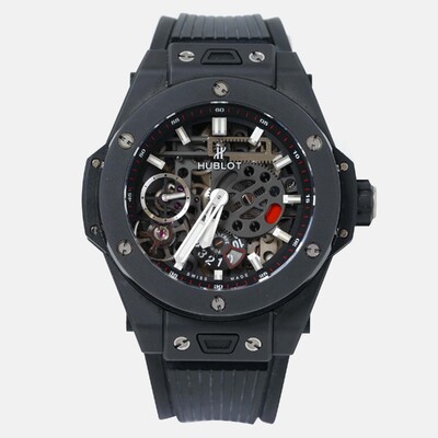 Hublot Big Bang Meca-10 Black Magic Chronograph Watch, Model No. 414.CI.1123.RX 1200393 (black, arb24185)