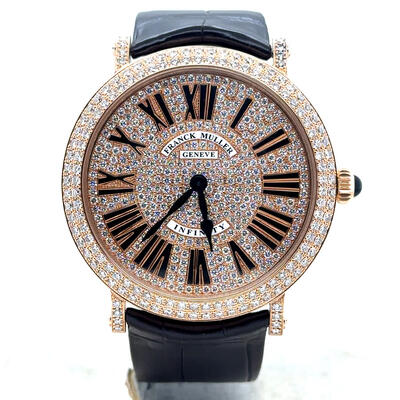 Luxury Pre-Owned Franck Muller Infinity Quartz Diamond Mens Watch 8945 QZ R D CD (black, arb24190)