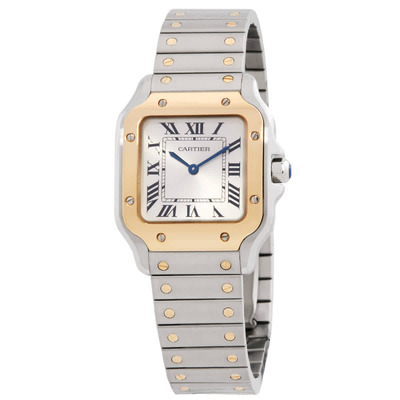 Cartier Santos Small Model Silver Sunray Dial Unisex Watch W2SA0033 (blue, arb24170)