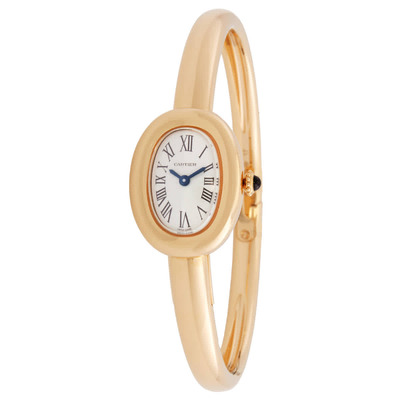 Cartier WGBA0044 Baignoire Mini Model Silver Dial Watch (blue, arb24163)