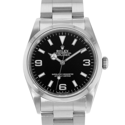 Pre-owned Rolex Explorer Automatic Chronometer Black Dial Mens Watch 14270 BKSO (black, arb24212)