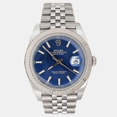 Rolex Datejust 126334 - Blue Dial Automatic Movement, 18K White Gold 1200641 (blue, arb24229)