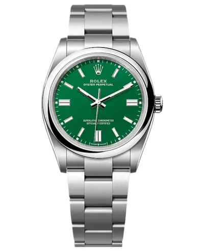 Rolex Oyster Perpetual 36mm Green Dial Women's Watch Model M126000-0005, Brand New Authentic (green, arb24260)