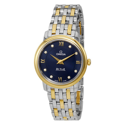 Omega De Ville Prestige Blue Dial Two-tone Ladies Watch Ref 424.20.27.60.53.002 (blue, arb3913)