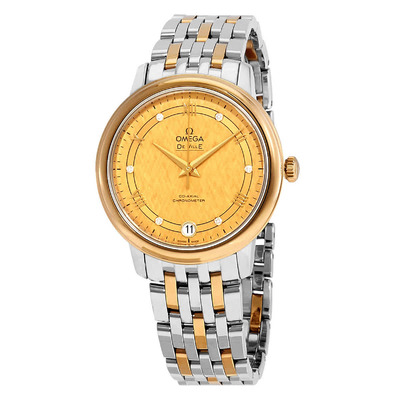 Omega De Ville Ladies Watch Calibre 2500 Automatic Yellow Gold Diamond Dial Ref:424.20.33.20.58.003 (arb3927)