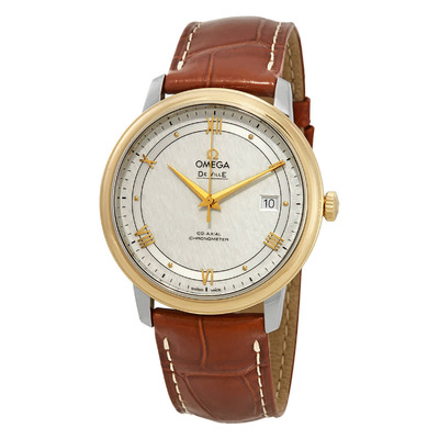 Omega De Ville Prestige 424.23.40.20.02.001 Silver Dial Mens Watch (brown, arb4304)