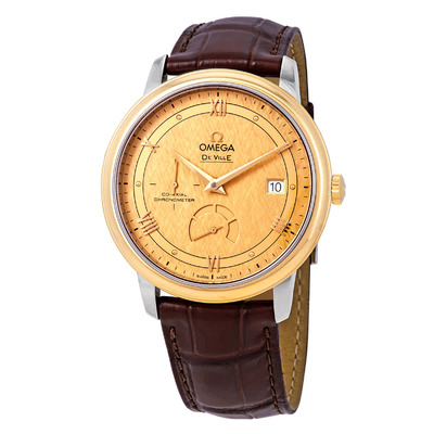 Omega De Ville Prestige Co-Axial Automatic Diamond Mens Watch 424.23.40.21.08.001 (beige, arb4311)