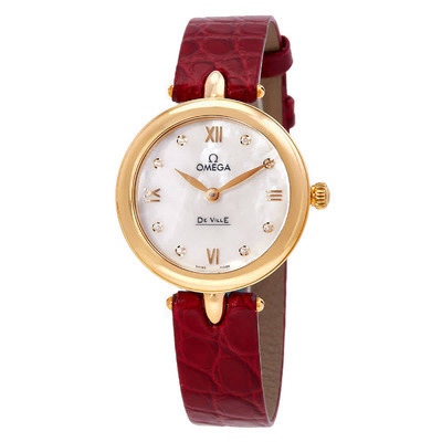 Omega De Ville Prestige Diamond Dial Mother of Pearl Ladies Watch 424.53.27.60.55.001 (arb16908)