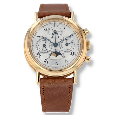 Breguet Classique Perpetual Calendar Chronograph Silver-tone Dial Unisex Watch 3617 (blue, arb24293)