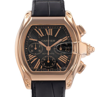 Pre-owned Cartier Roadster Chronograph Automatic Mens Watch W62042Y5 (black, arb24298)