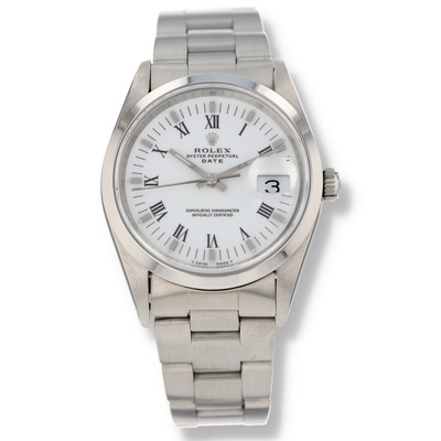 Pre-owned Rolex Date Automatic Chronometer White Dial Ladies Watch 15200 WRO (arb24305)