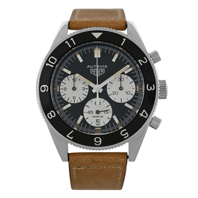 Pre-owned Tag Heuer Heritage Chronograph Black Dial Mens Watch CBE2110.BA0687 (black, arb24312)